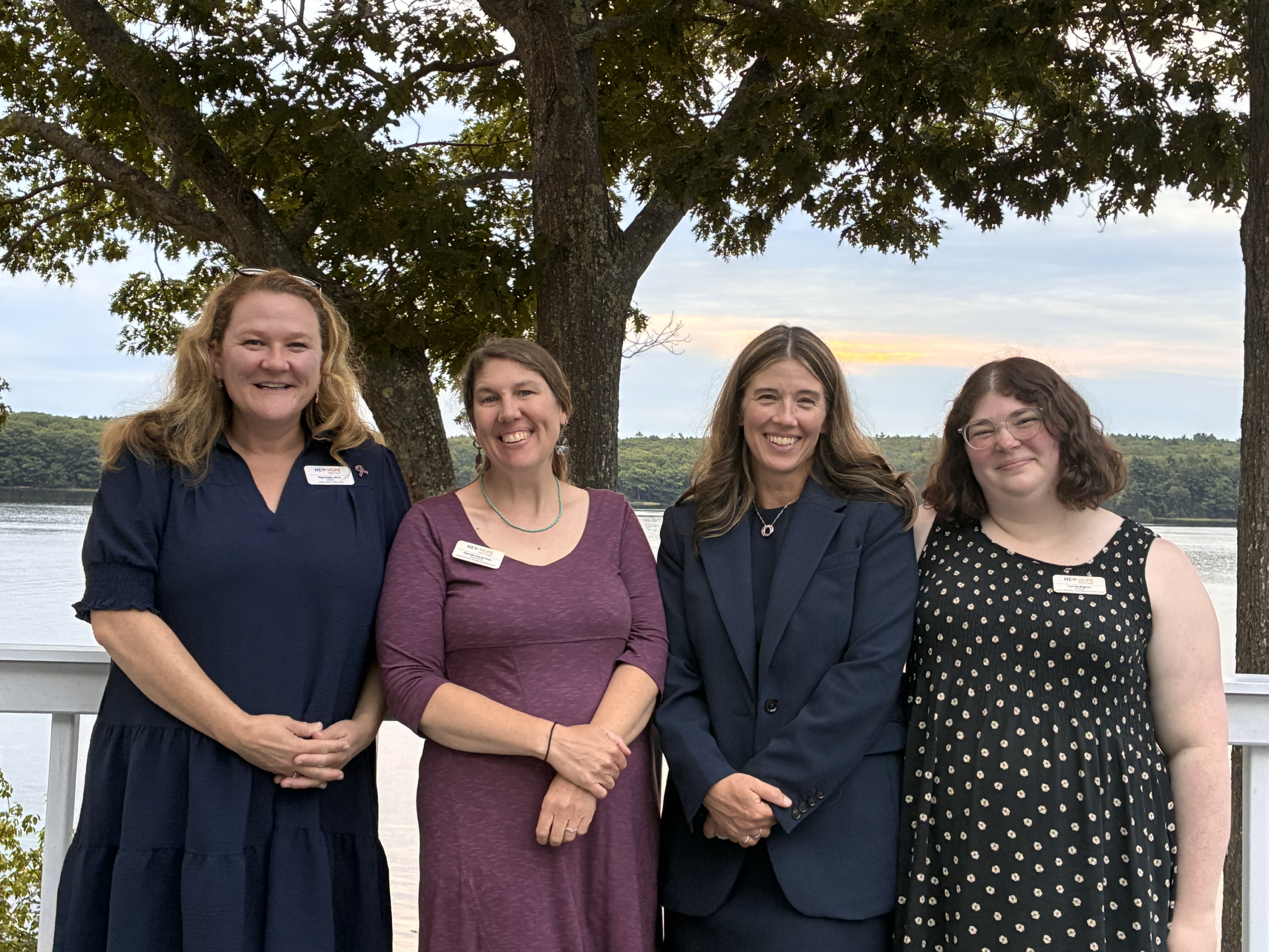 Executive Director, Peg Drisko, gathers with members of the New Hope Midcoast Leadership Team.