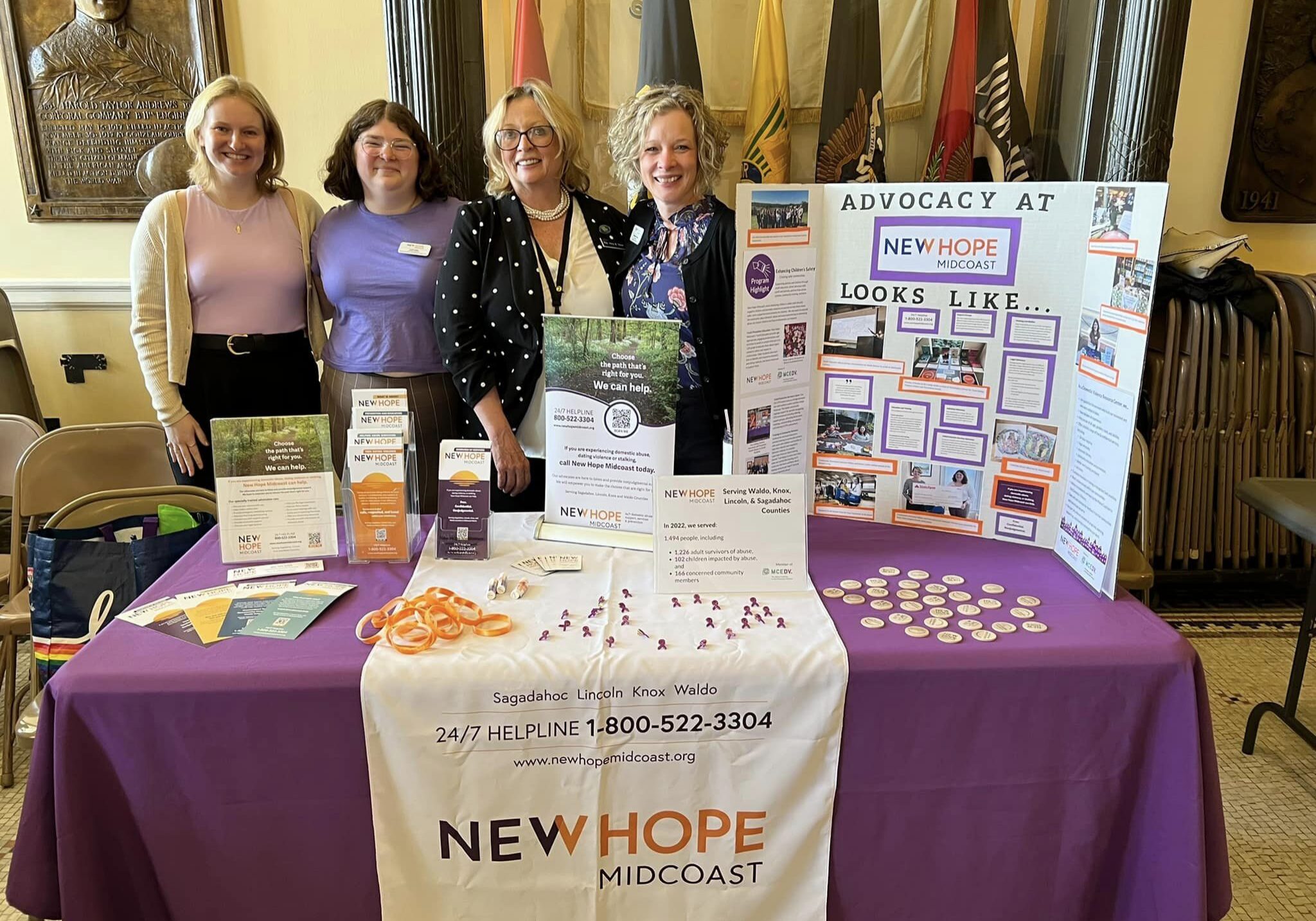 New Hope Midcoast staff with Holly Stover, Representing District #48 (Boothbay, Boothbay Harbor, Edgecomb, South Bristol, Southport, and Westport Islands) in the Maine House of Representatives